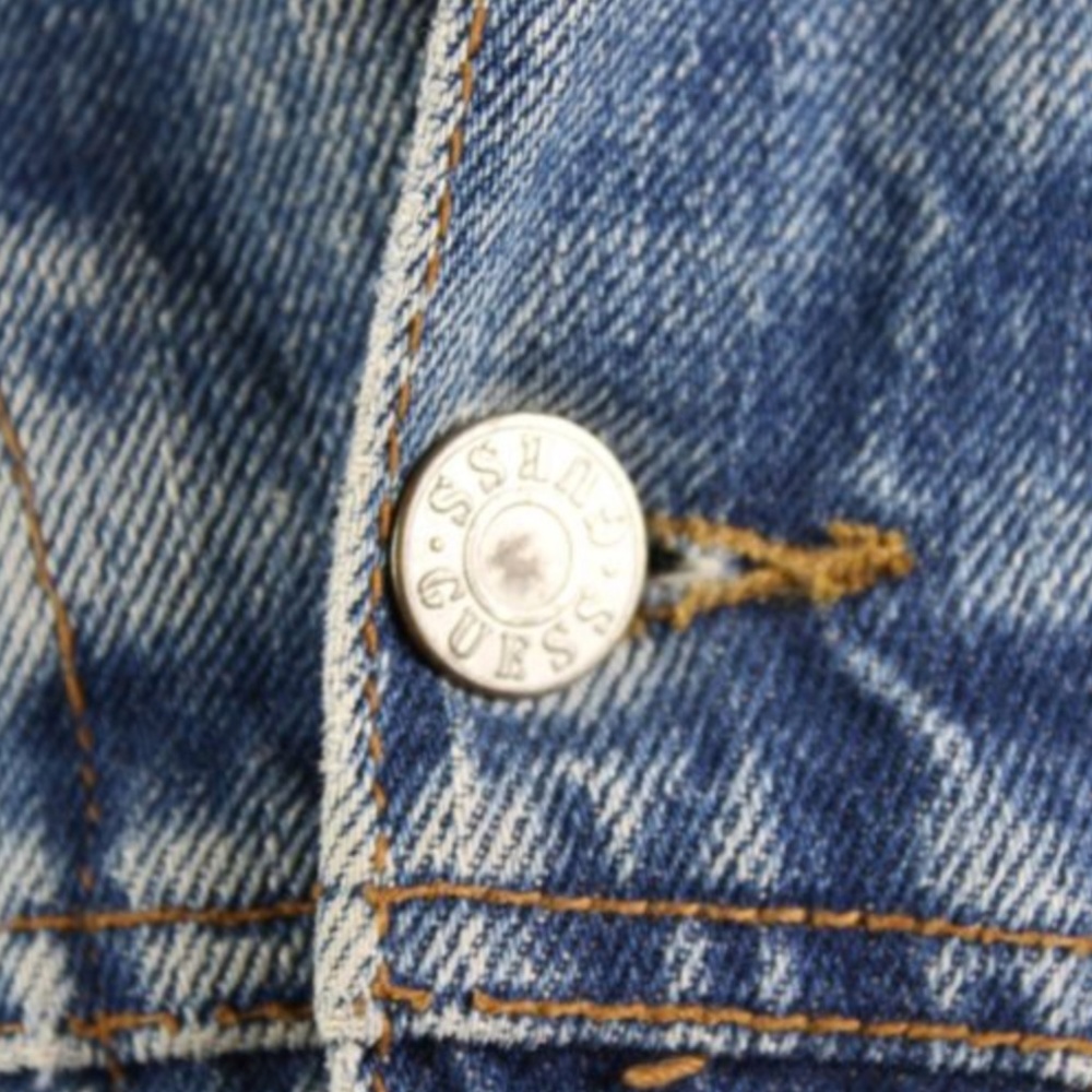 Guess Denim Jean Jacket Georges Marciano Large VTG - Picture 8 of 8